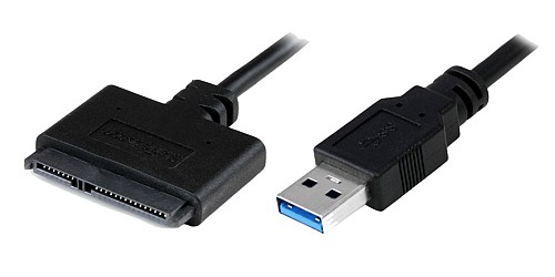 POWERTECH καλώδιο σύνδεσης HDD/SSD CAB-U032, USB 3.0 σε SATA 20cm, μαύρο CAB-U032