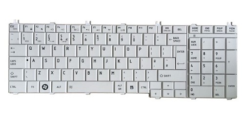 Πληκτρολόγιο για Toshiba Satellite Pro C650/C660/L650/L670, US, λευκό KEY-025