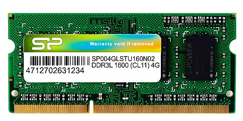 SILICON POWER Μνήμη DDR3L SODimm , 4GB, 1600MHz, PC3L-12800, CL11, 1.35v SP004GLSTU160N02
