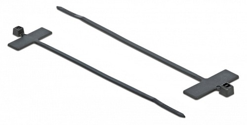 POWERTECH δεματικά καλωδίων TIES-033 με ετικέτα, 100x2.5mm, μαύρα, 25τμχ TIES-033