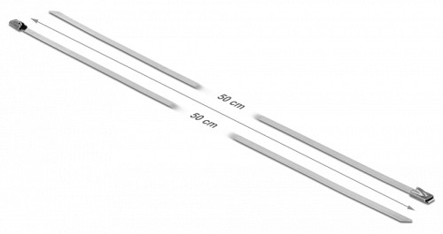DELOCK μεταλλικός σφιγκτήρας καλωδίων 18770, 500x4.6mm, 10τμχ 18770