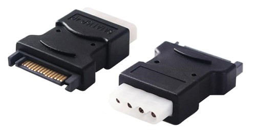 POWERTECH αντάπτορας SATA 15-Pin (M) σε 4-Pin Molex CAB-W015 CAB-W015