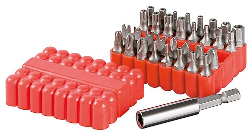 FIXPOINT σετ μύτες κατσαβιδιού 77044, 6.35 mm socket, 33τμχ 77044