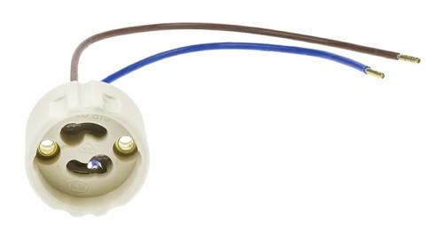 OPTONICA ντουί λάμπας GU10 με καλώδια 5187, 250V 2A, κεραμικό, λευκό OPT-5187