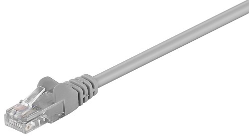 GΟOBAY καλώδιο δικτύου 68342, CAT 5e U/UTP, CCA, PVC, 1m, γκρι 68342