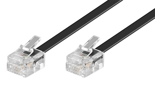 GOOBAY καλώδιο τηλεφώνου 50317, RJ11 6P4C, CCA, 3m, μαύρο 50317