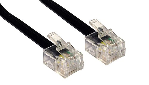 POWERTECH καλώδιο τηλεφώνου RJ11 6P4C CAB-T009, 3m, μαύρο CAB-T009