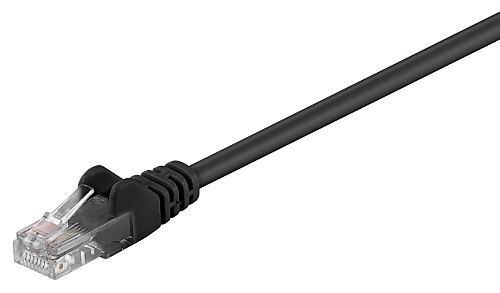 GOOBAY καλώδιο δικτύου 95562, CAT 5e U/UTP, CCA, PVC, 1.5m, μαύρο 95562