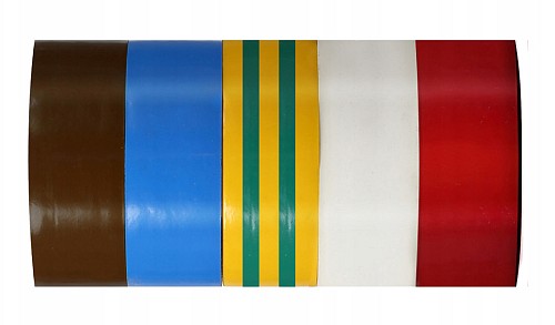PROLINE μονωτική ταινία 13161, 19mm, 10m, διάφορα χρώματα, 5τμχ PR-13161