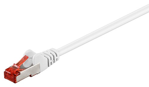 GOOBAY καλώδιο δικτύου 95461, CAT 6 S/FTP (PiMF), CCA, 0.25m, λευκό 95461