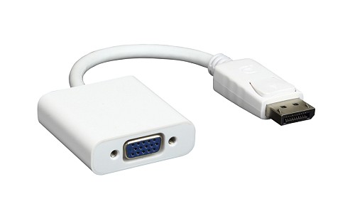 POWERTECH αντάπτορας DisplayPort σε VGA CAB-DP006, 0.20m, λευκός CAB-DP006