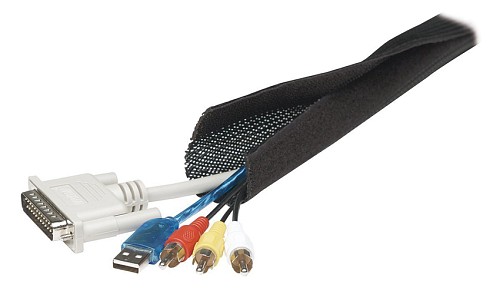 POWERTECH Δεματικό Καλωδίων τύπου Flex Wrap, 1.8m, Black TIES-001