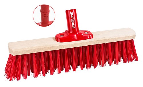 PROLINE ξύλινη σκούπα 14300 με συνθετική τρίχα 8cm, click system, 30cm PR-14300