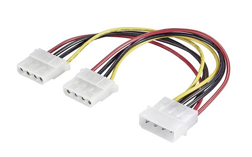 POWERTECH καλώδιο ρεύματος IDE (F) σε 2x IDE (M) CAB-W004, 20cm CAB-W004
