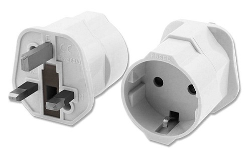 POWERTECH αντάπτορας ρεύματος PT-991, UK σε German type, 13A, λευκός PT-991