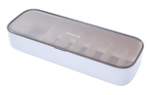 ECOCO κουτί οργάνωσης καλωδίων E2206 με ταινία τύπου velcro, λευκό E2206