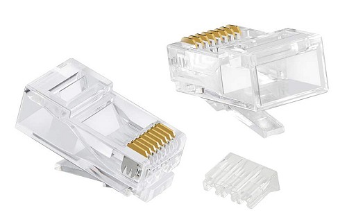 POWERTECH βύσμα RJ45 CAB-N352, Cat 6/6a UTP, modular, διάφανο, 50τμχ CAB-N352