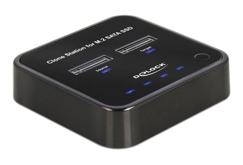 DELOCK docking station 64178, clone function, 2x M.2 SATA, 6Gbps, μαύρο 64178