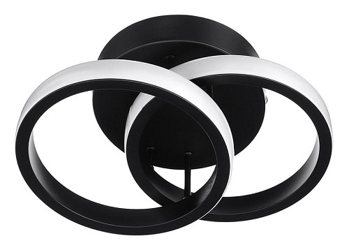 POWERTECH LED φωτιστικό οροφής HLL-0081, 20W, 4000K, 24.5x16.5cm, μαύρο HLL-0081
