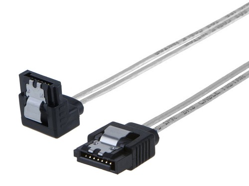 POWERTECH Καλώδιο SATA III 7pin σε 7pin 90° CAB-W034, flat, 0.3m CAB-W034