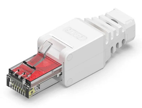 POWERTECH βύσμα δικτύου RJ45 CAB-N350, CAT 6A UTP, tool-free, λευκό CAB-N350