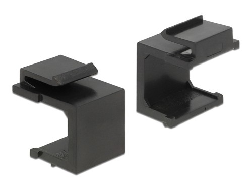 DELOCK κάλυμμα προστασίας για θύρα Keystone 86321, μαύρο, 4τμχ 86321