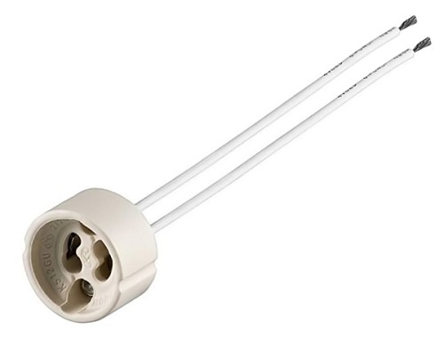 GOOBAY ντουί λάμπας GU10 με καλώδια 9134, 230V/100W, κεραμικό, λευκό 9134