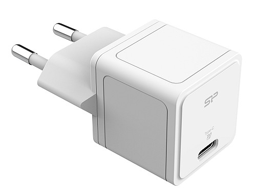 SILICON POWER φορτιστής τοίχου SP20WASYQM121PCW, USB-C, PD 20W, λευκός SP20WASYQM121PCW