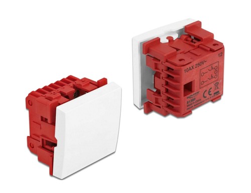 DELOCK module διακόπτης Easy 45 81360, μονός, 2-pole, 1-way, λευκός 81360
