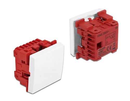 DELOCK module διακόπτης Easy 45 81362, μονός, 1-pole, 2-way, λευκός 81362