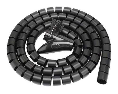 Δεματικό καλωδίων AG873, πλαστικό, Φ20mm, 2m, μαύρο AG873