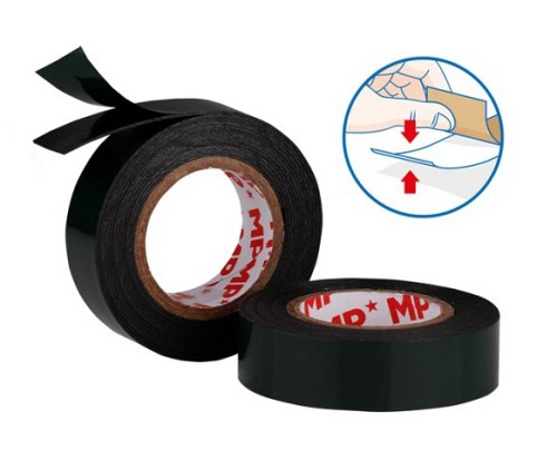 MP foam κολλητική ταινία διπλής όψεως PA515, 19mm, 2.3m, μαύρη, 2τμχ PA515