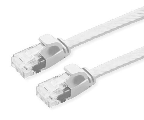 POWERTECH καλώδιο δικτύου CAB-N335, flat, Cat 6a U/UTP, 25cm, λευκό CAB-N335