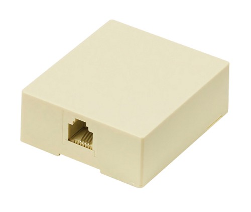 POWERTECH Πρίζα τηλεφώνου CAB-T027, RJ11 6p4c, μπεζ CAB-T027