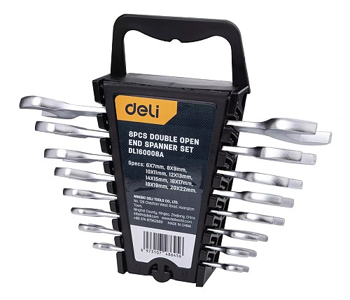 DELI σετ γερμανικά κλειδιά DL160008A, 6x7-20x22mm, 8τμχ DL160008A