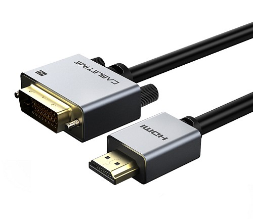 CABLETIME καλώδιο HDMI σε DVI PH241G, 1080p/60Hz, 1m, μαύρο 5210131039137