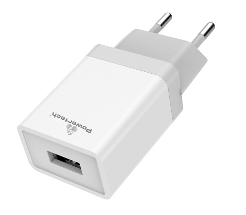 POWERTECH φορτιστής τοίχου PT-759, USB, 1A, λευκός PT-759