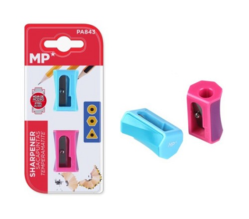 MP σετ πλαστικές ξύστρες PA843, 3.2cm, ροζ & μπλε, 2τμχ PA843