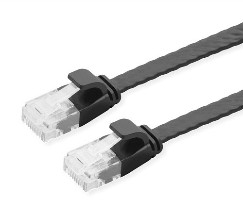POWERTECH καλώδιο δικτύου CAB-N349, flat, Cat 6a U/UTP, 3m, μαύρο CAB-N349