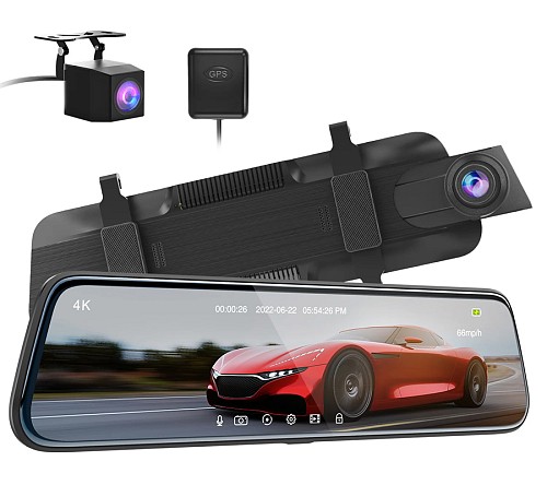 THIEYE σετ καθρέφτης αυτοκινήτου με κάμερα CarView 4, GPS, οθόνη 10", 4K CARVIEW-4