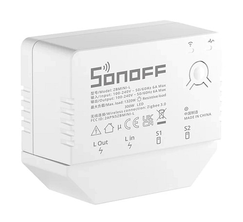 SONOFF smart διακόπτης ZBMINI-L, 1-gang, ZigBee 3.0, λευκός ZBMINI-L