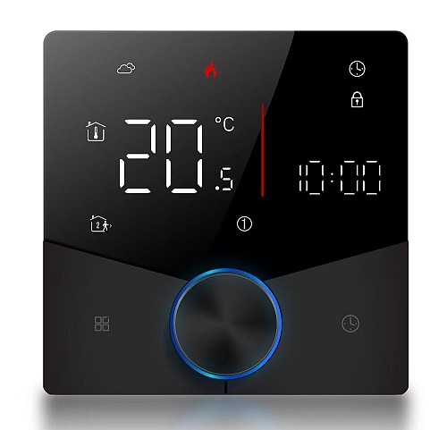 Smart θερμοστάτης χώρου BHT-009GBLW, πετρελαίου, Wi-Fi, μαύρος BHT-009GBLW