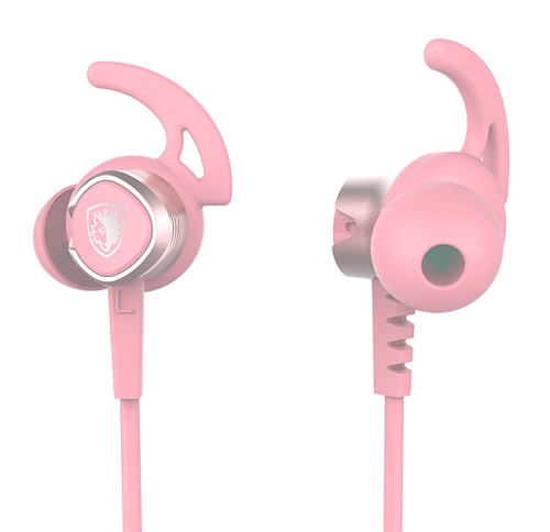 SADES gaming earphones Wings 20 με μικρόφωνο, 3.5mm, Φ12mm, 1.2m, ροζ SA-606-PK