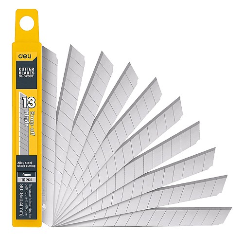 DELI ανταλλακτικές λεπίδες DL-DP092 για κοπίδι, 9mm, 10τμχ DL-DP092
