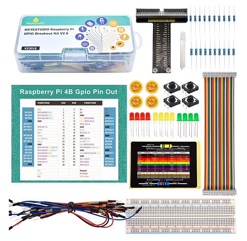 KEYESTUDIO GPIO breakout kit KS3018 για Raspberry Pi, V2.0 KS3018