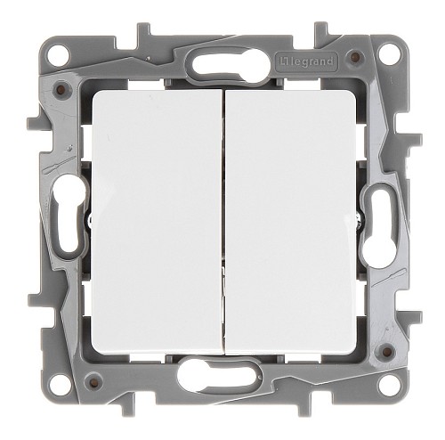 LEGRAND διακόπτης αλέ-ρετούρ 764502, διπλός, λευκός 764502