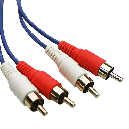 POWERTECH καλώδιο 2x RCA σε 2x RCA CAB-R001, 1.5m, μπλε CAB-R001