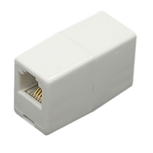 POWERTECH τηλεφωνικό εξάρτημα μούφα CAB-T021, 6p4c, RJ11, μπεζ CAB-T021
