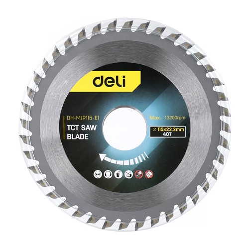 DELI δίσκος κοπής ξύλου DH-MJP115-E1, 40 δόντια, 115mm, 13200rpm DH-MJP115-E1