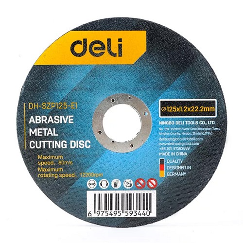DELI δίσκος κοπής μετάλλου DH-SZP125-E1, 125mm, 12200rpm DH-SZP125-E1